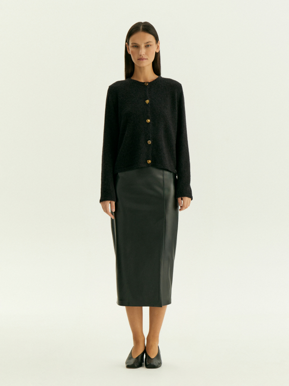 Юбка из экокожи