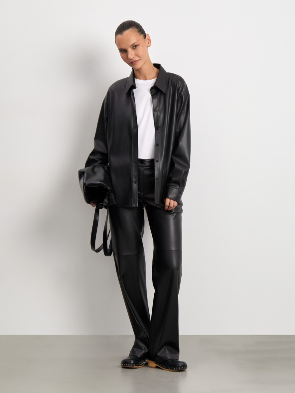 Рубашка из экокожи