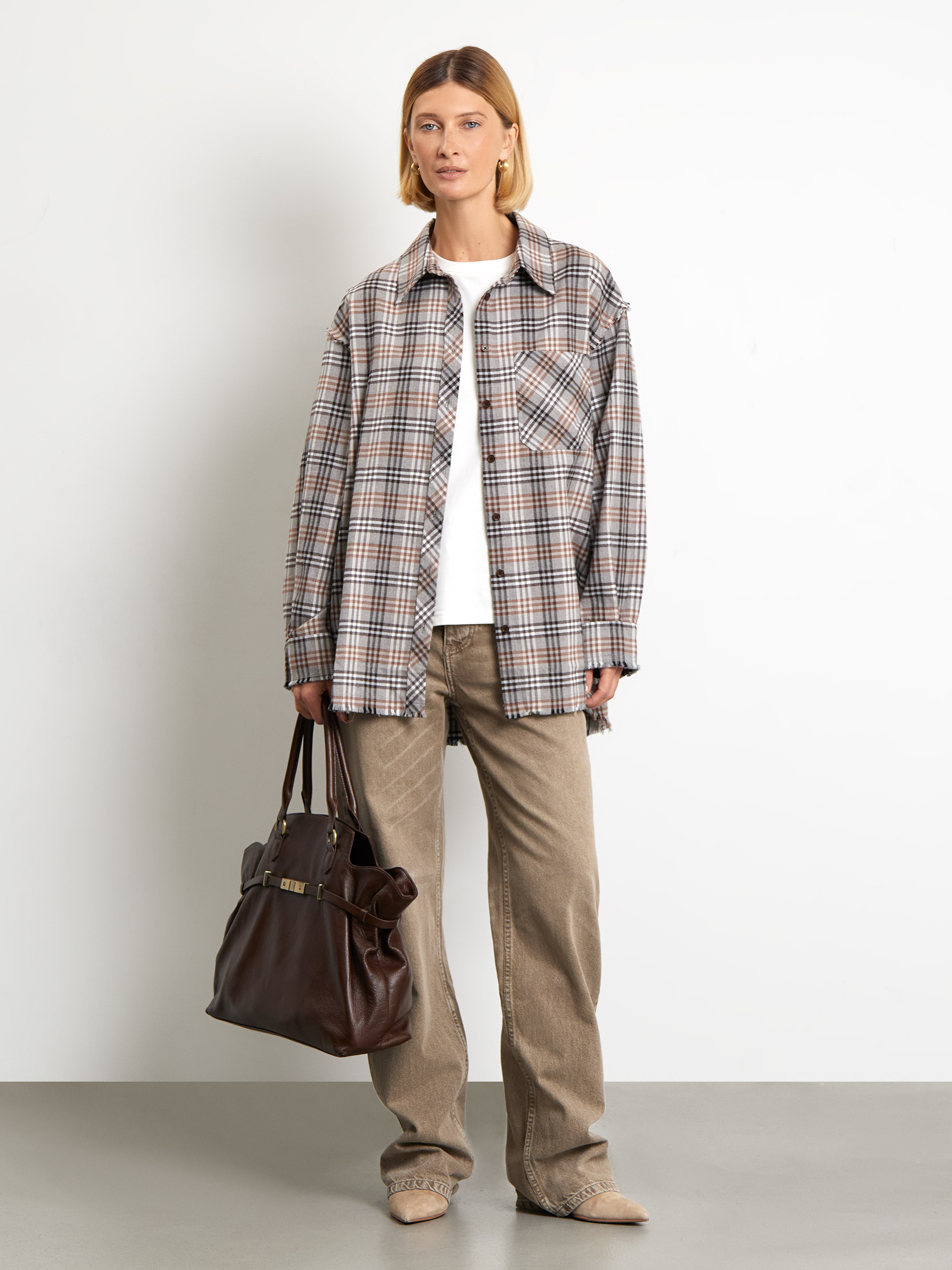 Рубашка с необработанным краем 7790₽