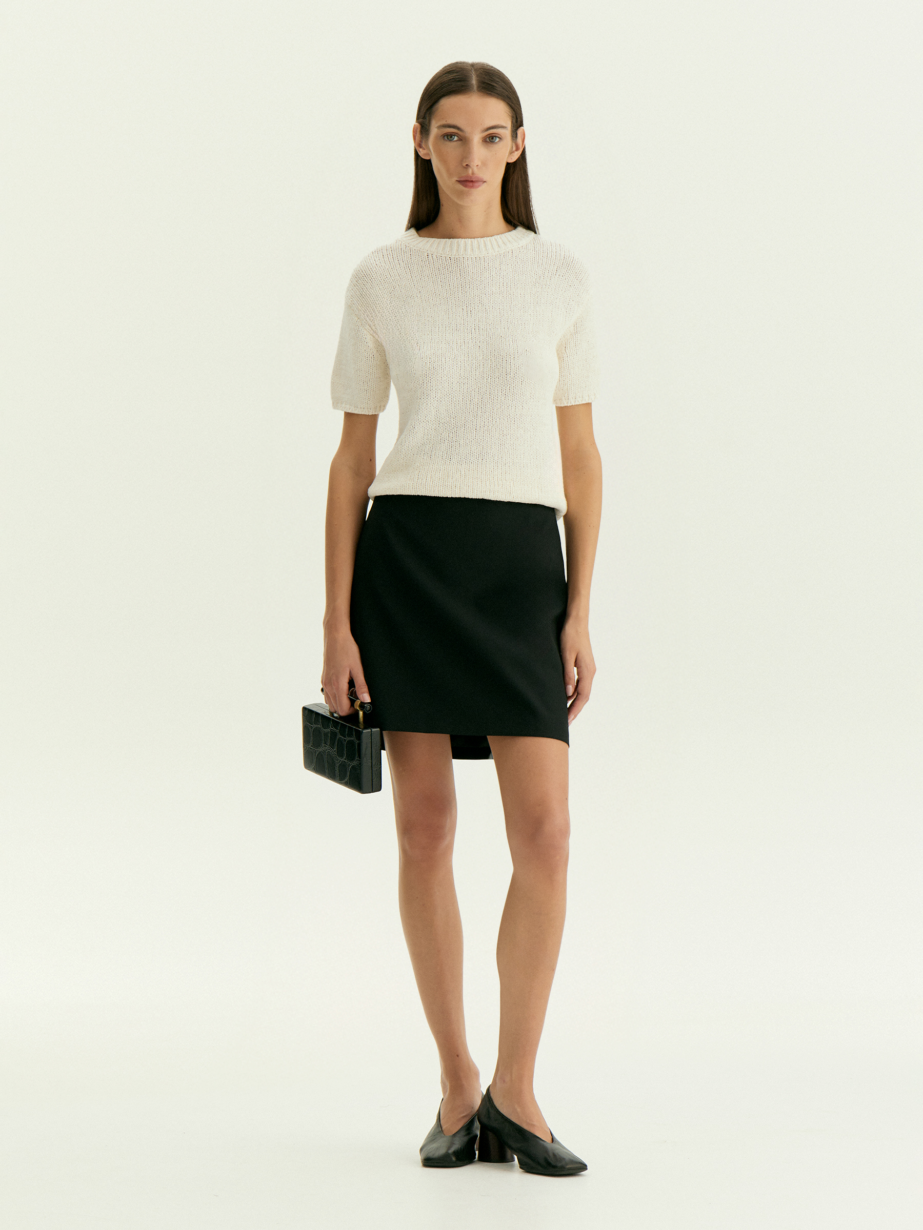 Юбка мини из костюмной шерсти 3590₽