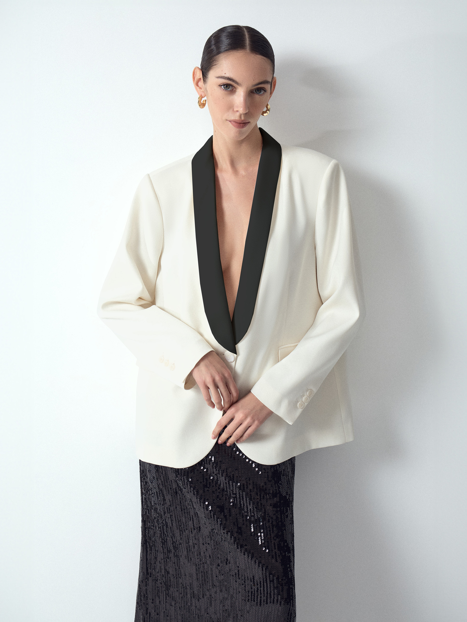 Однобортный жакет-смокинг 9490₽