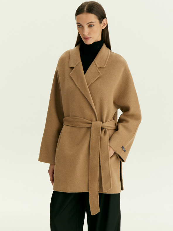 Полупальто-халат из шерсти