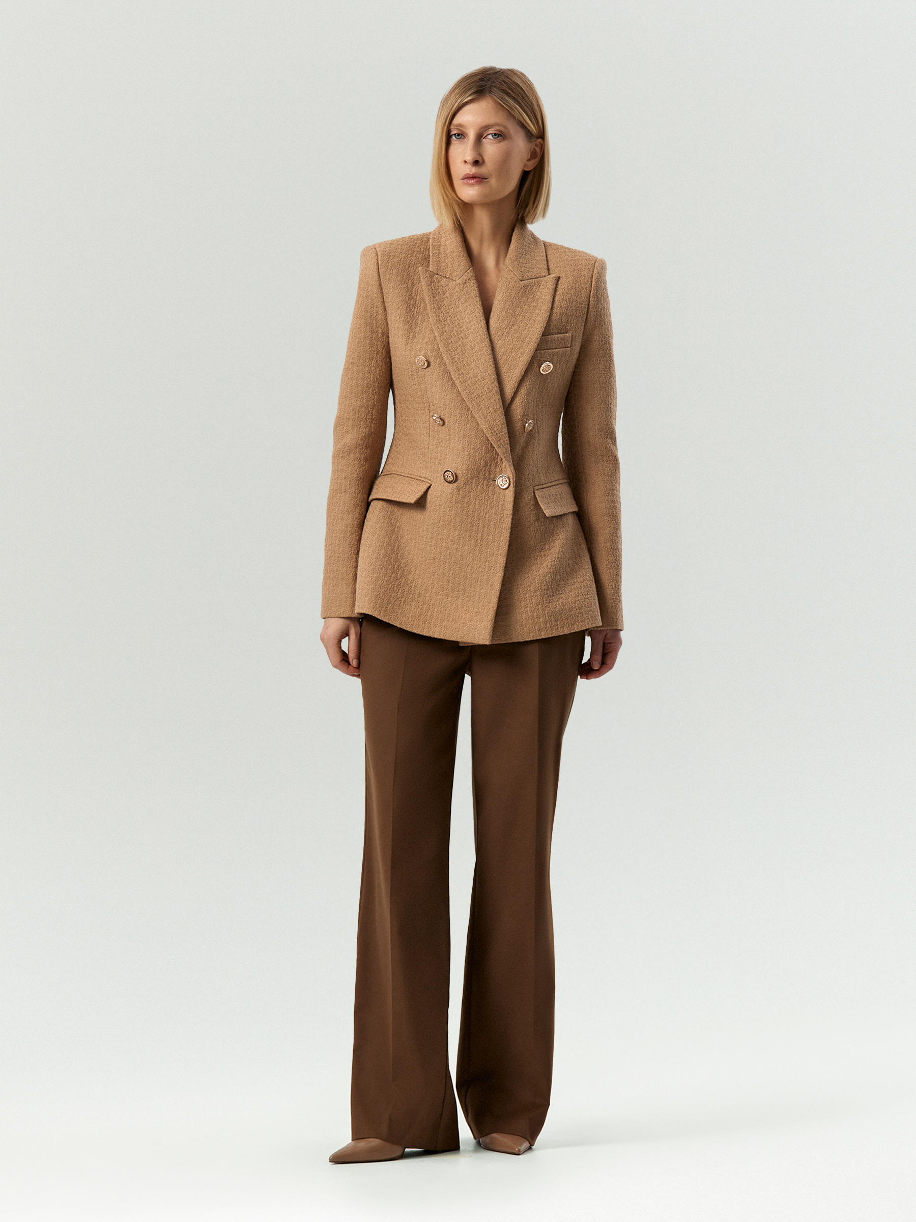 Двубортный жакет из твида 8990₽