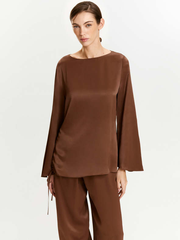 Блузка с завязками из 100% вискозы