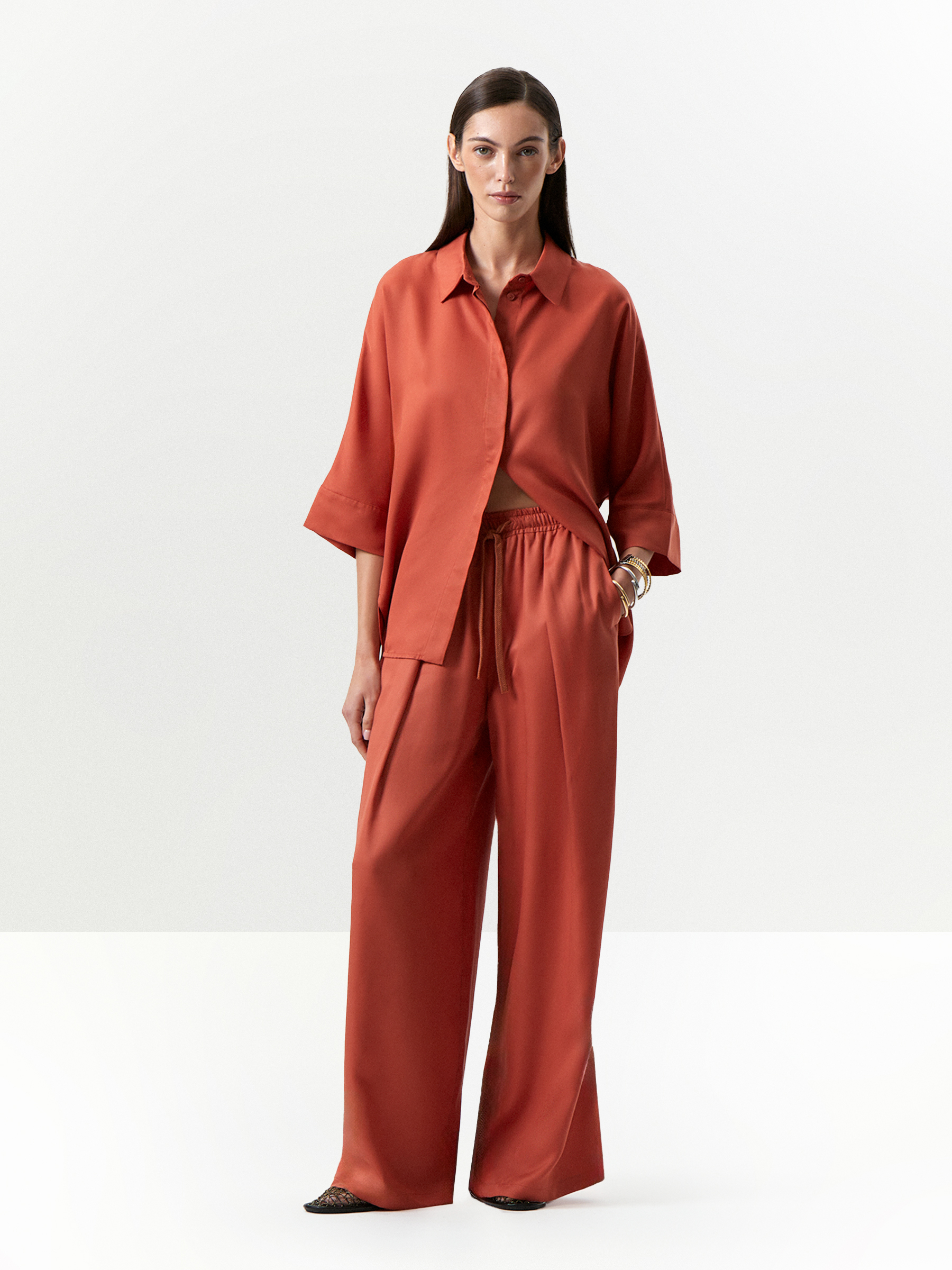 Брюки на резинке из 100 тенсела 11190₽