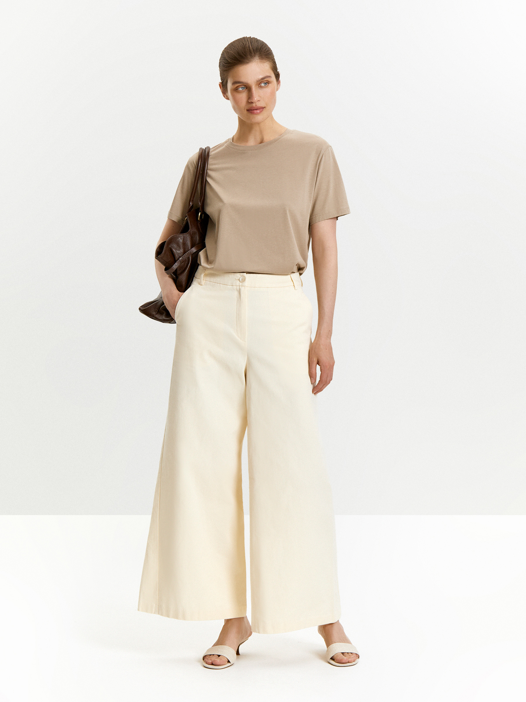 Брюки широкого кроя из 100 хлопка 15990₽