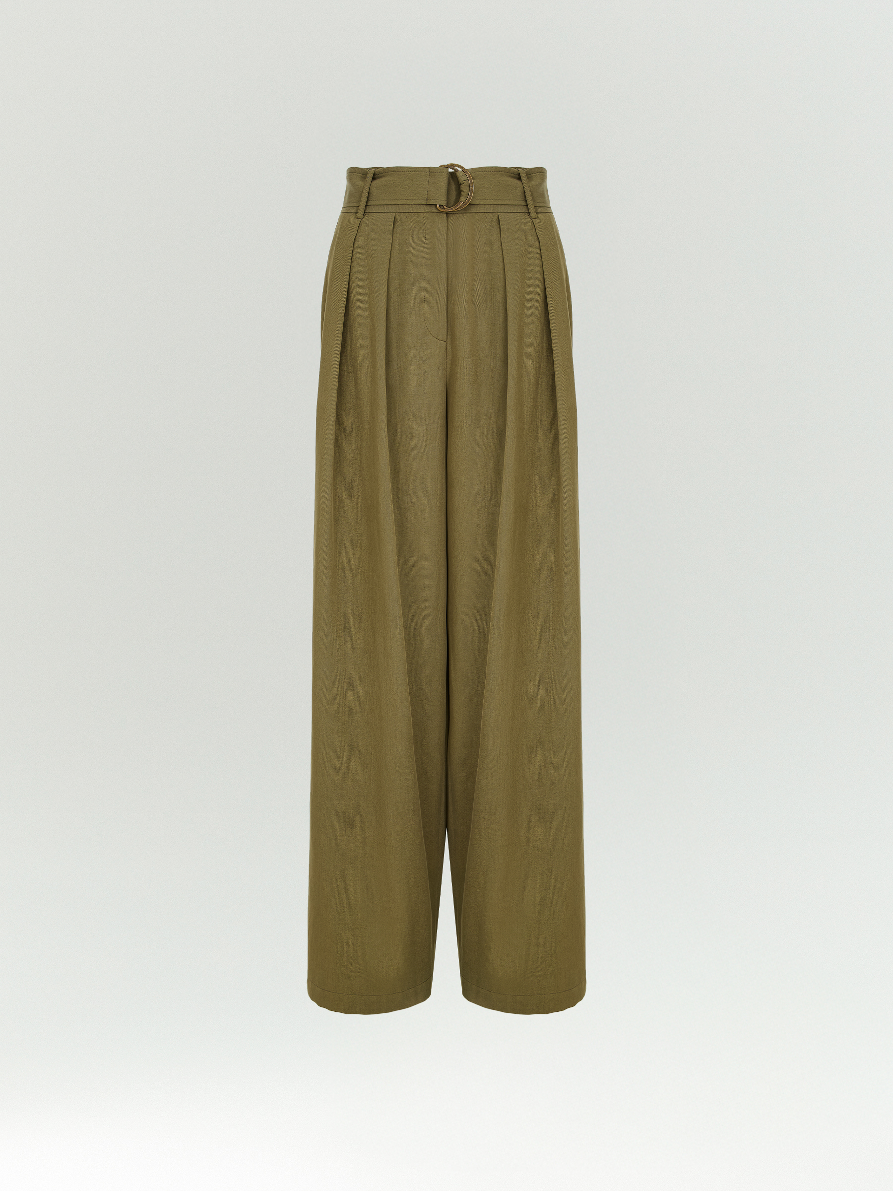 Брюки широкого кроя на ремне из тенсела 13990₽