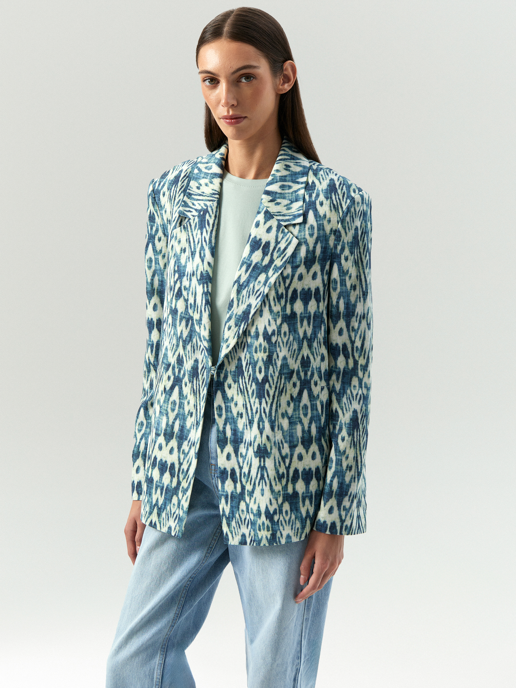 Жакет прямого кроя с принтом 14690₽