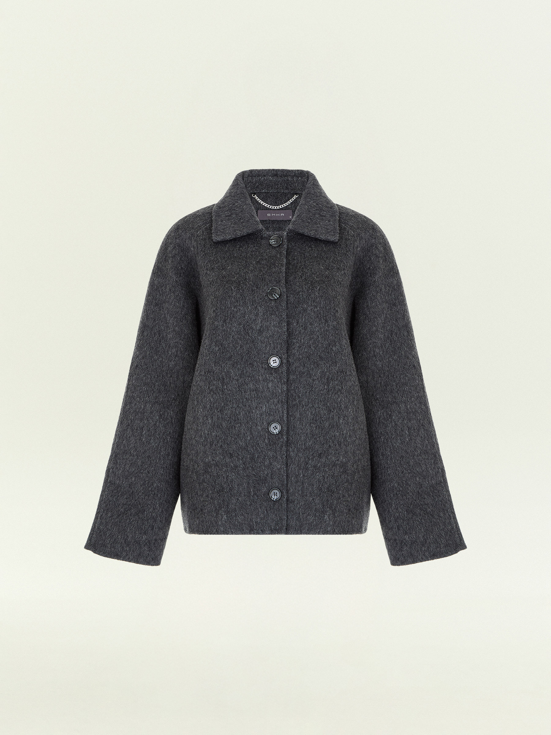 Шерстяное пальто из структурной ткани 19190₽