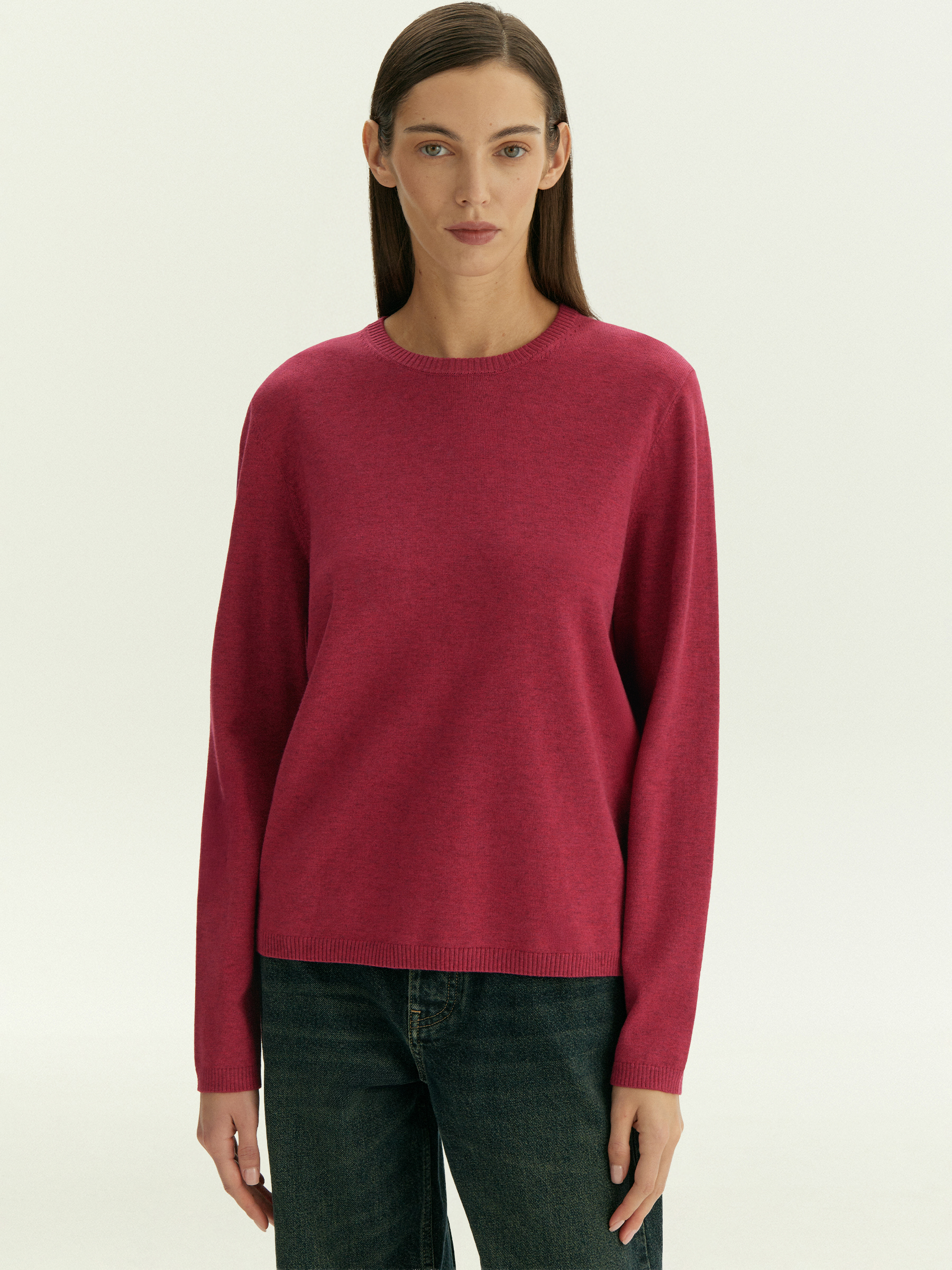 Джемпер из вискозного трикотажа с добавлением шерсти