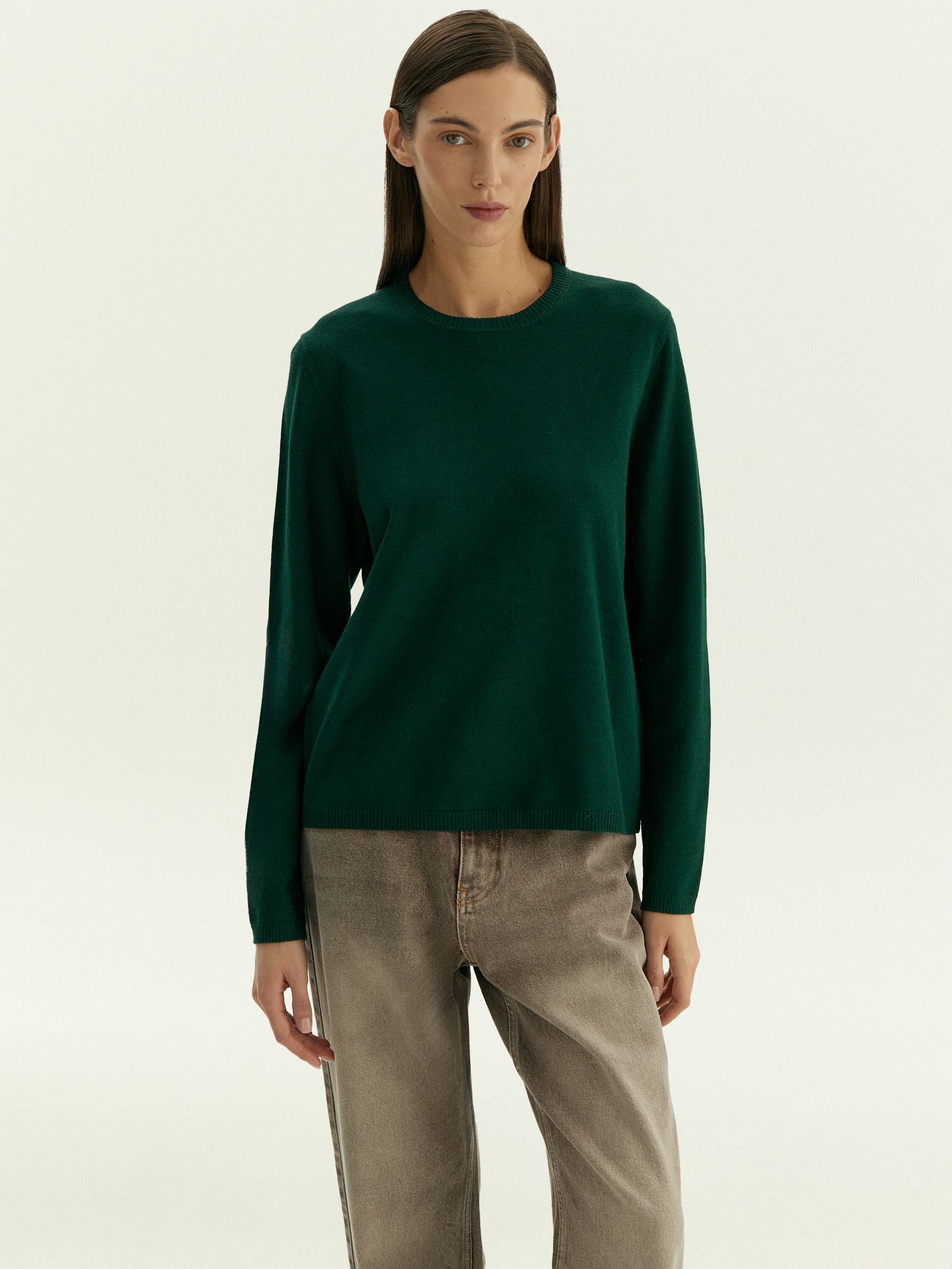 Джемпер из вискозного трикотажа с добавлением шерсти 7990₽