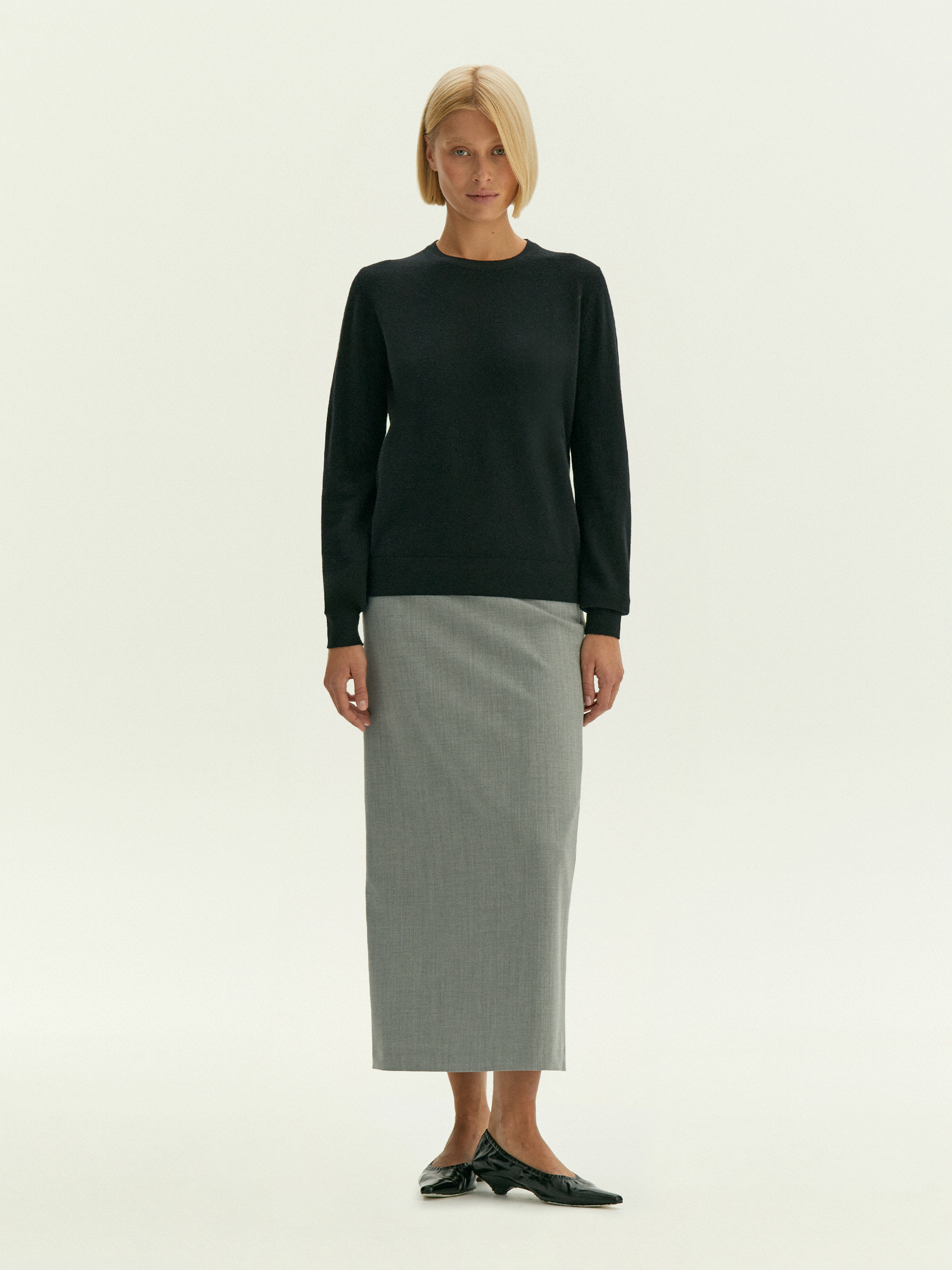 Джемпер из вискозного трикотажа с добавлением шерсти 9790₽