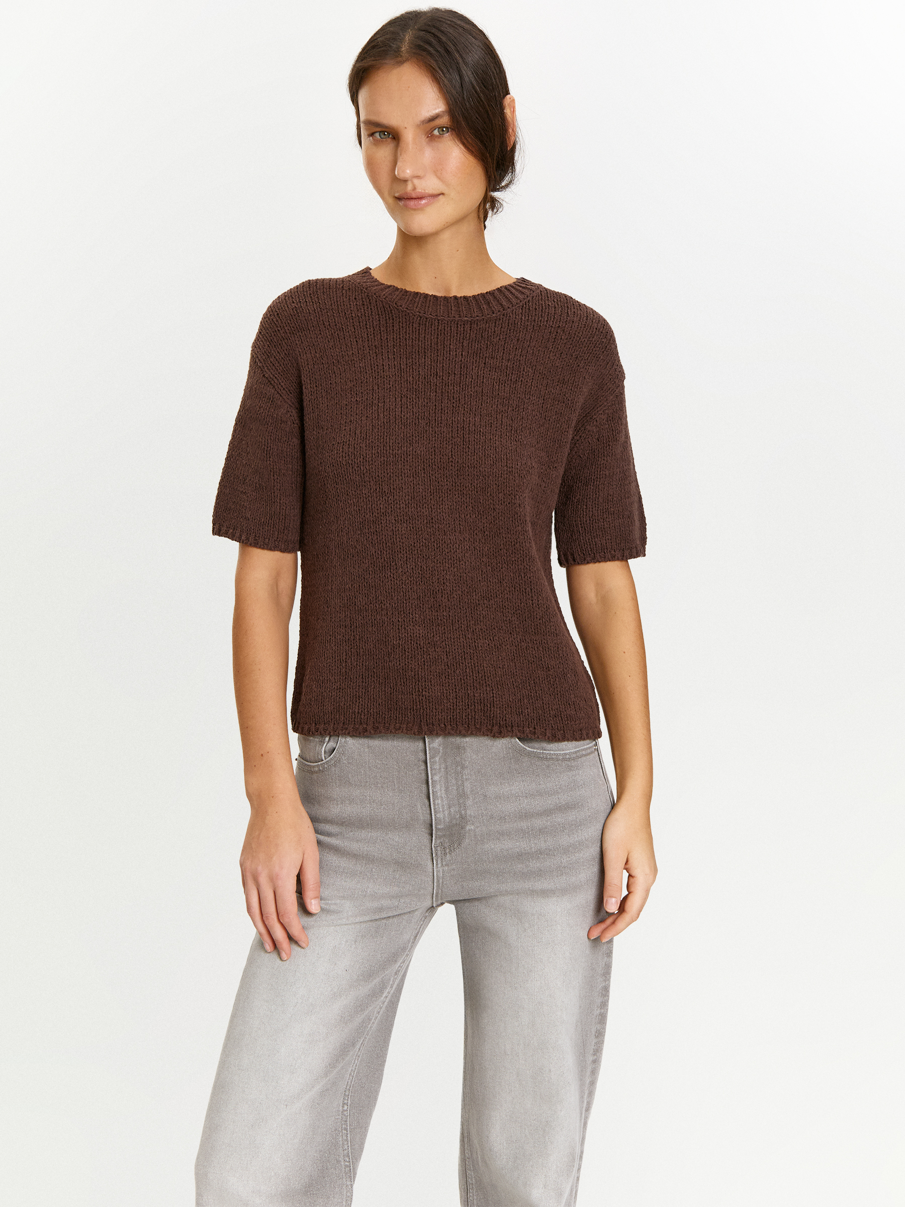 Джемпер с коротким рукавом из хлопка 10990₽