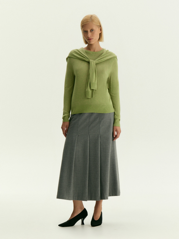 Джемпер из вискозного трикотажа с добавлением шерсти