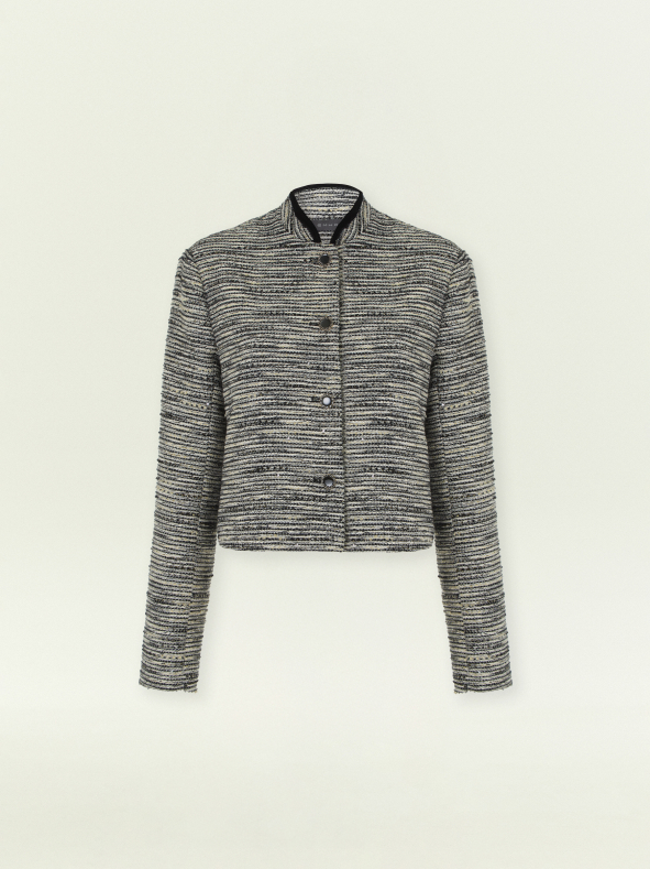 Жакет прямого кроя из твида