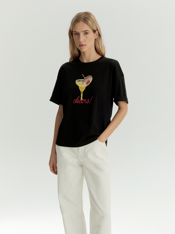 Футболка B2786/cheers black