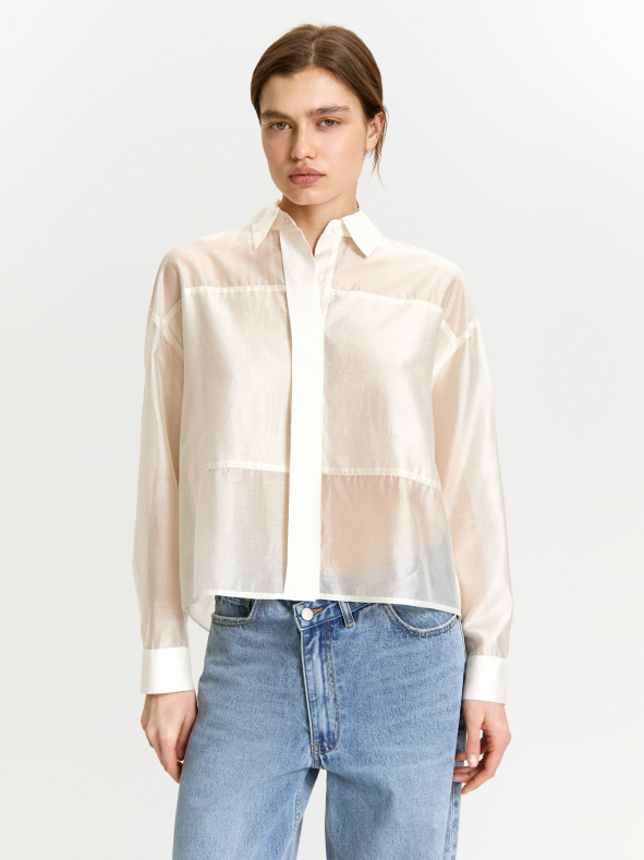 рубашка прямого кроя