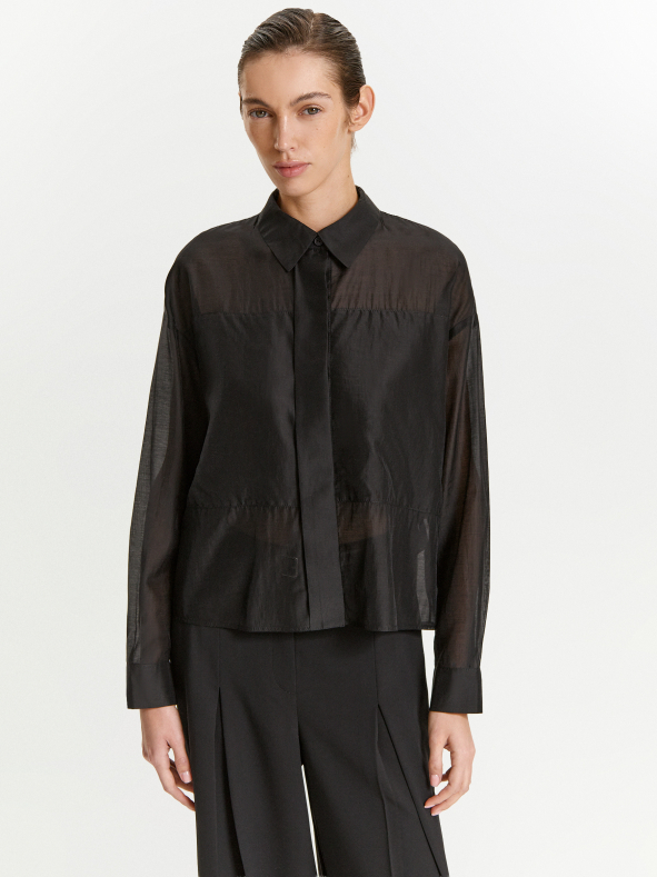 рубашка прямого кроя