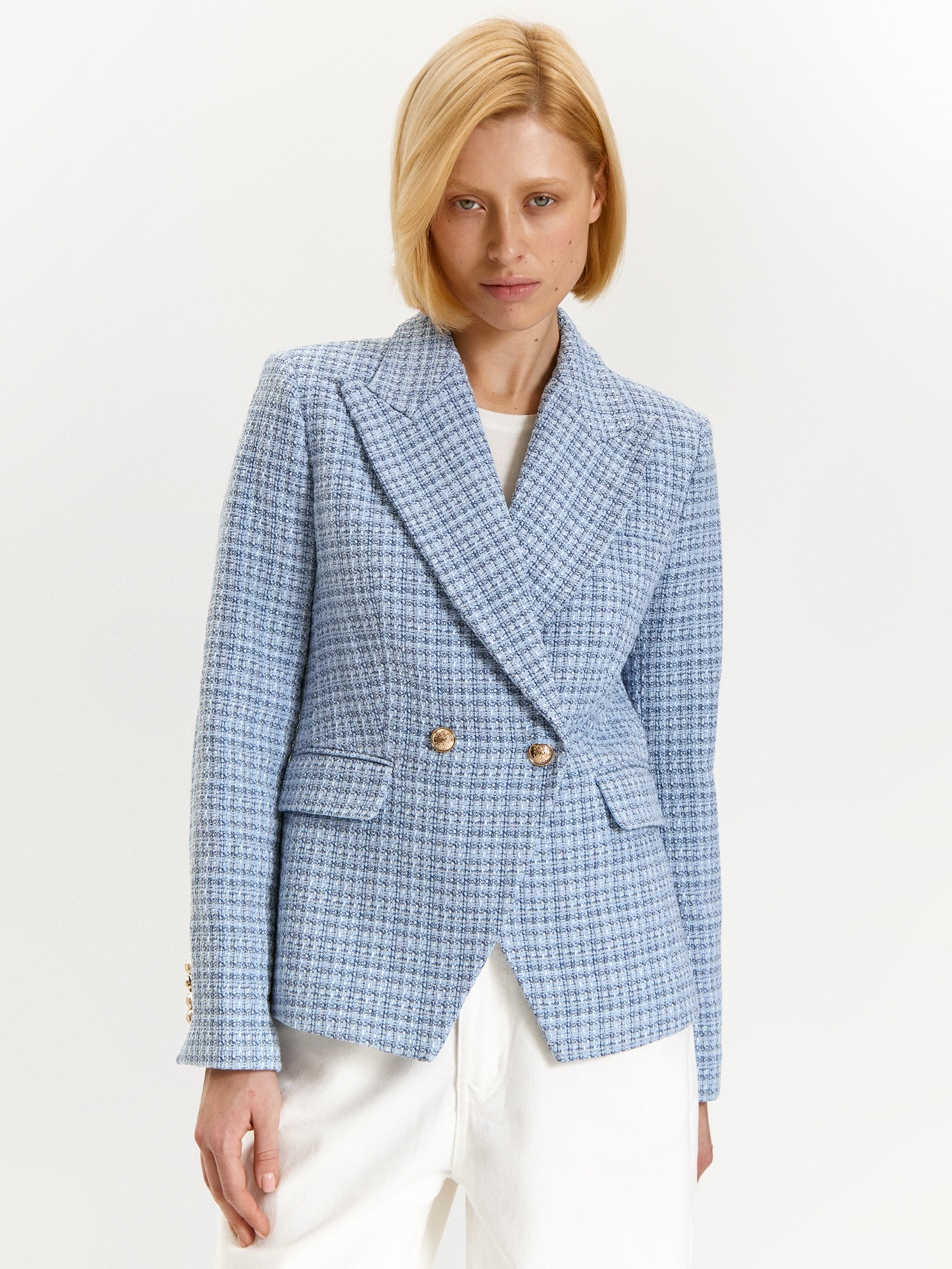 Жакет в клетку из твида 27990₽