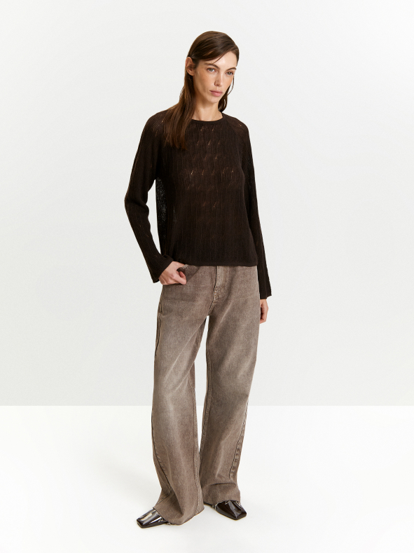 Лонгслив с содержанием шерсти