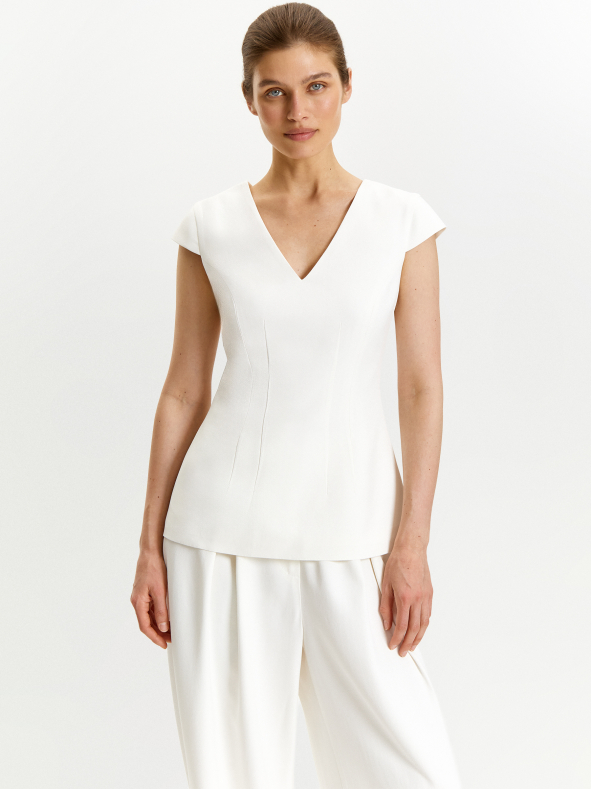 Блузка однотонная