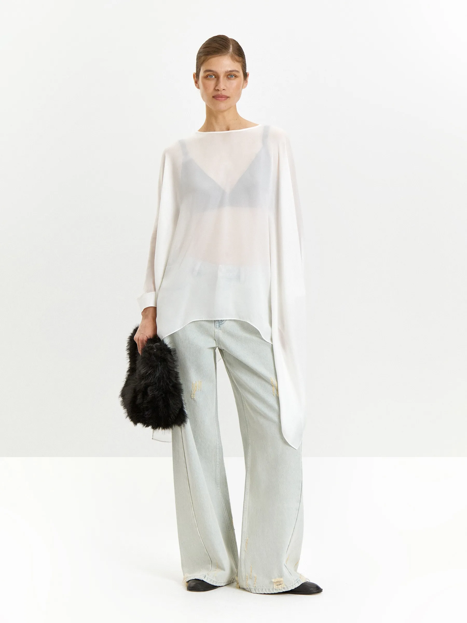 Блузка с длинным рукавом