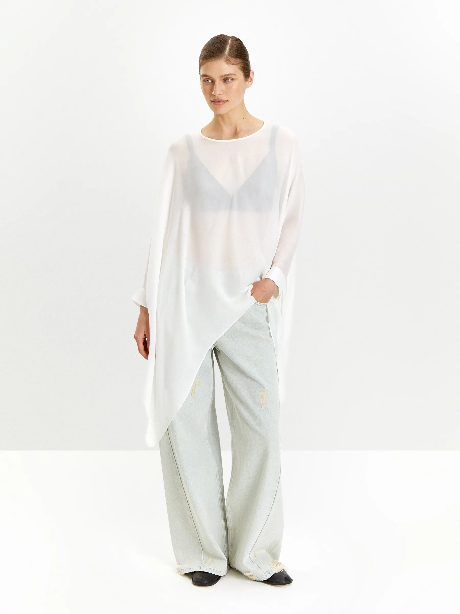 Блузка с длинным рукавом