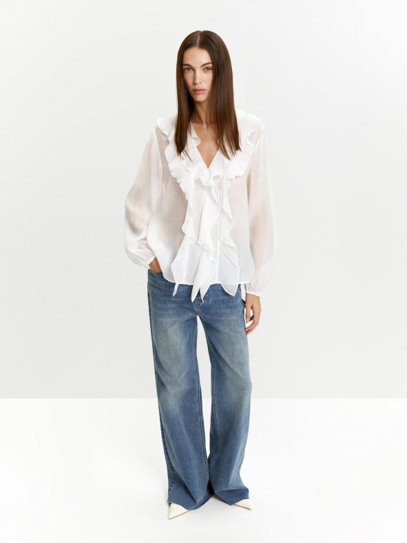 Блузка с длинным рукавом