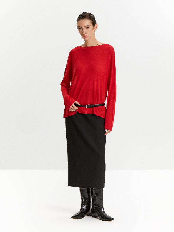 Джемпер с содержанием шелка