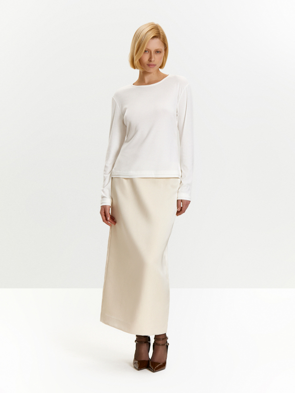 Лонгслив однотонный из вискозы