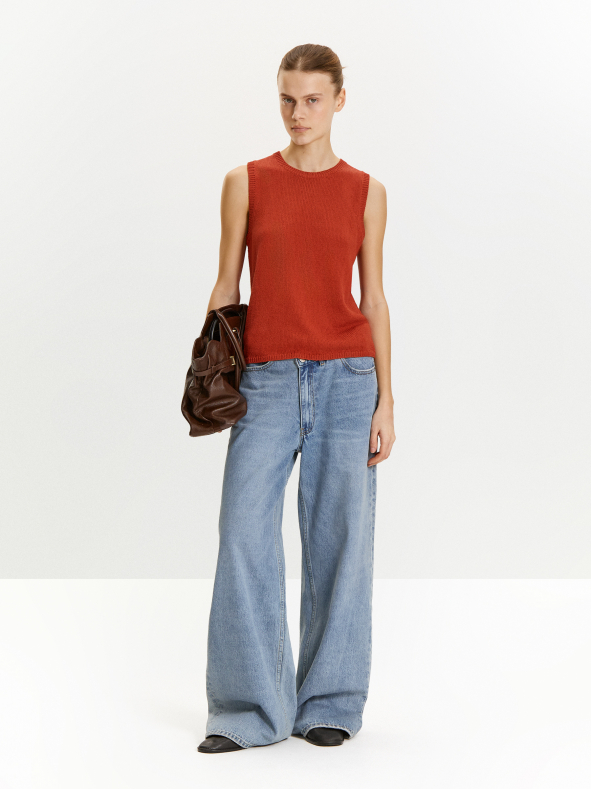 Топ с содержанием льна