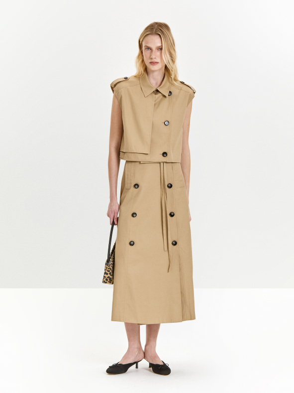 Юбка а-силуэта с пуговицами