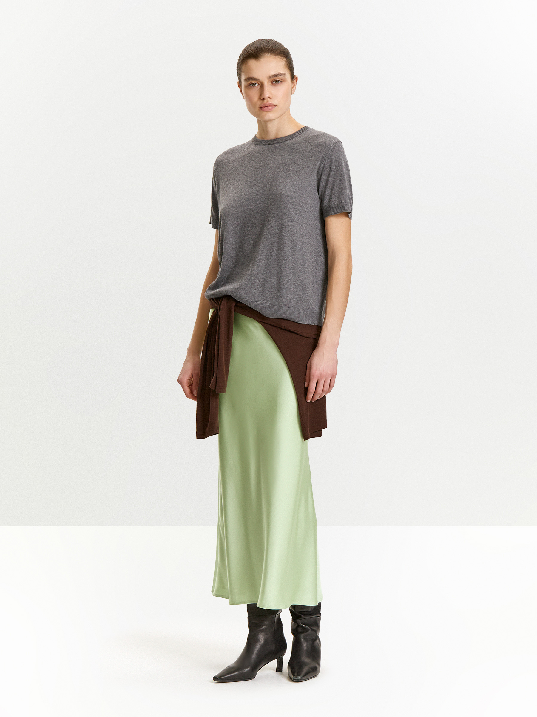 Юбка а-силуэта из смесовой вискозы 8990₽