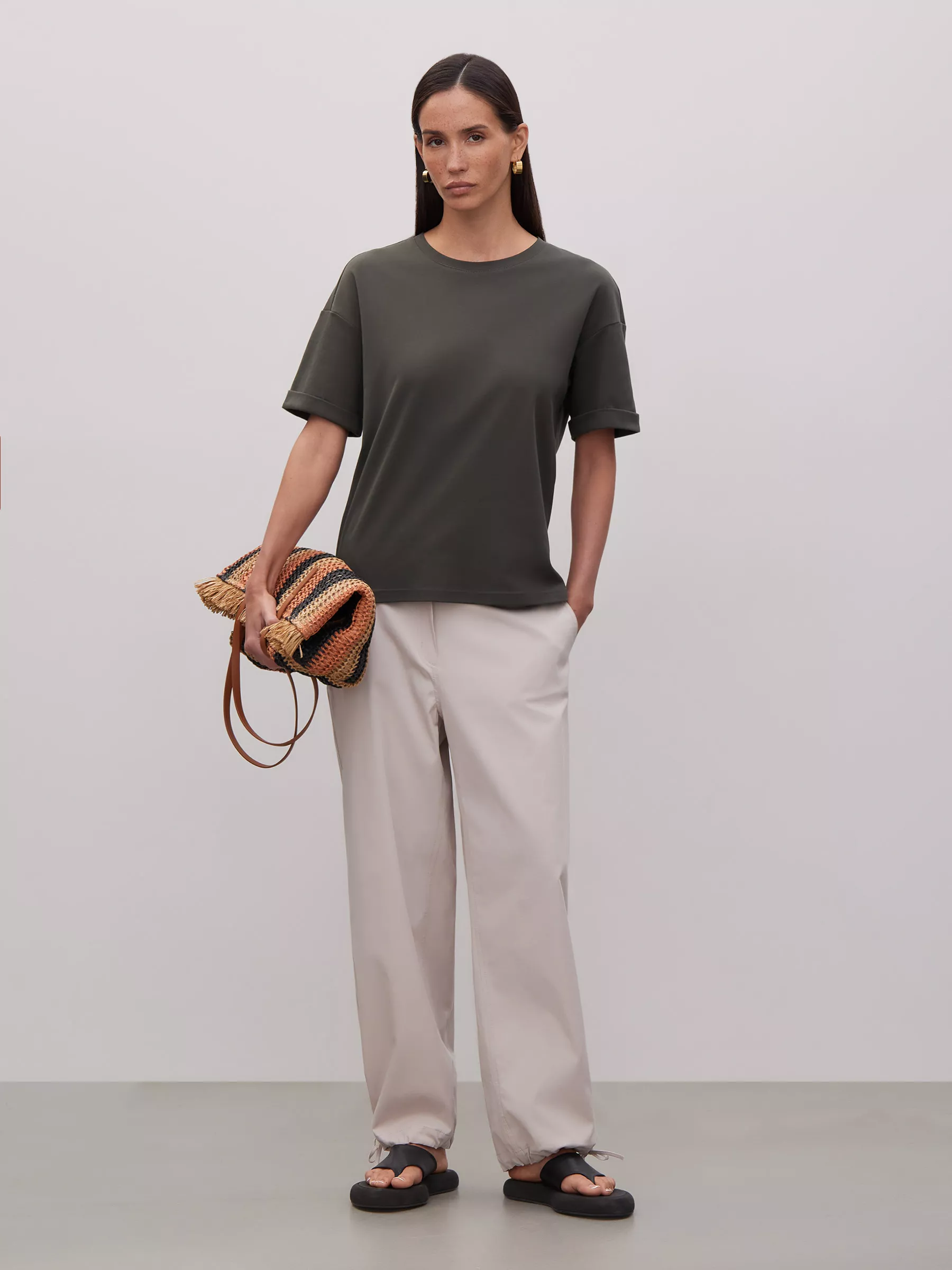 Брюки D374/terra