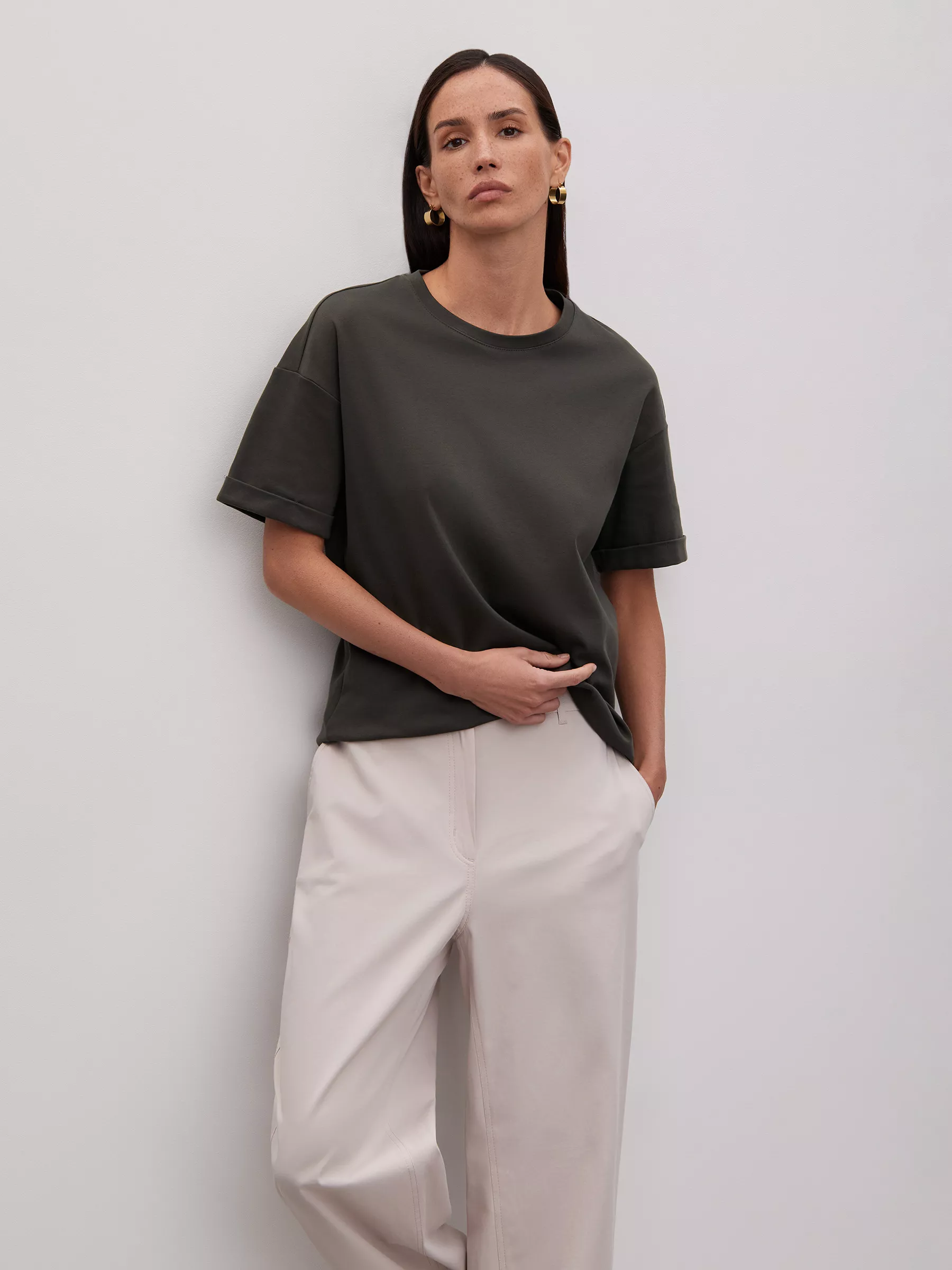 Брюки D374/terra