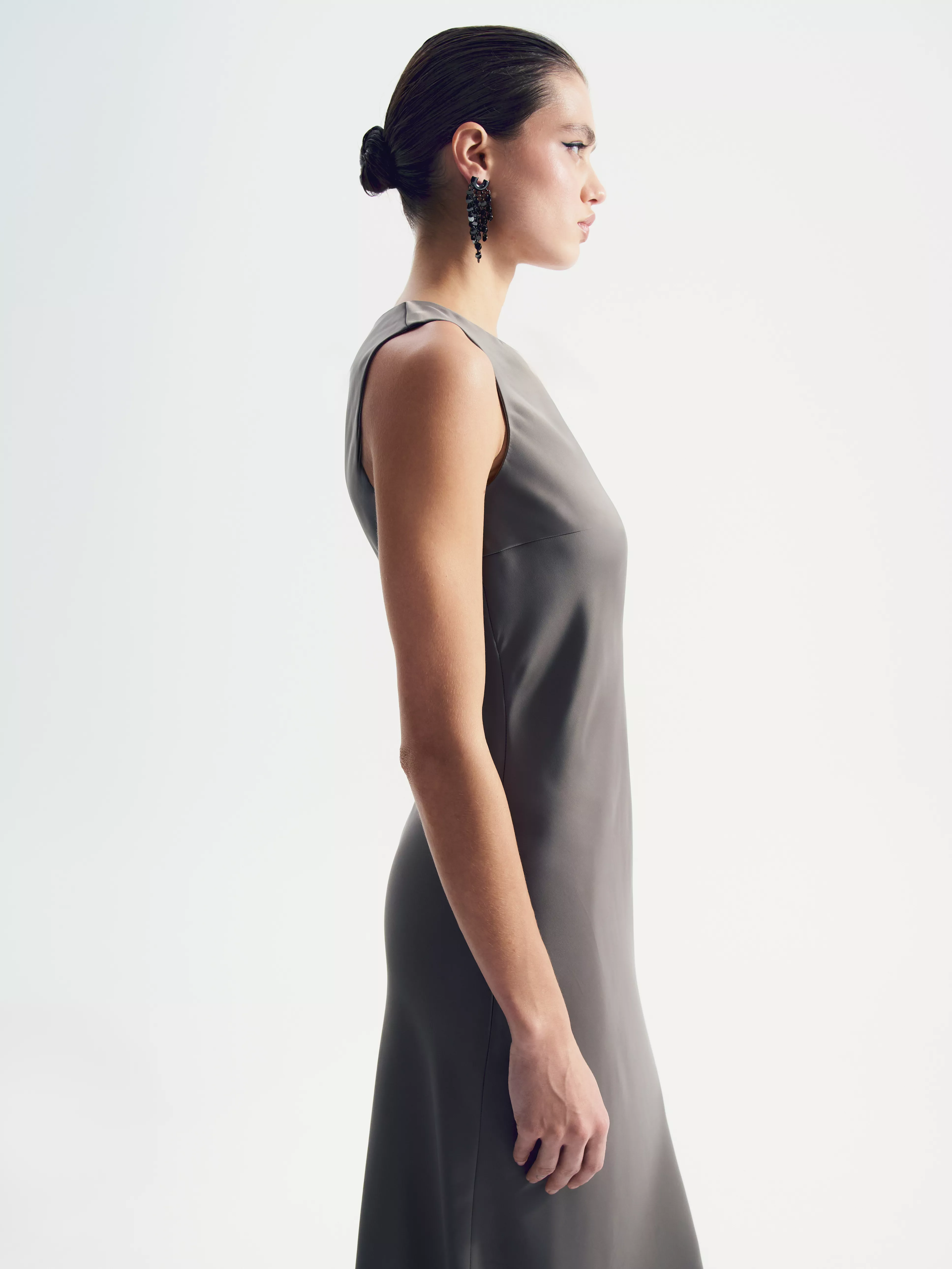 Платье макси приталенного кроя