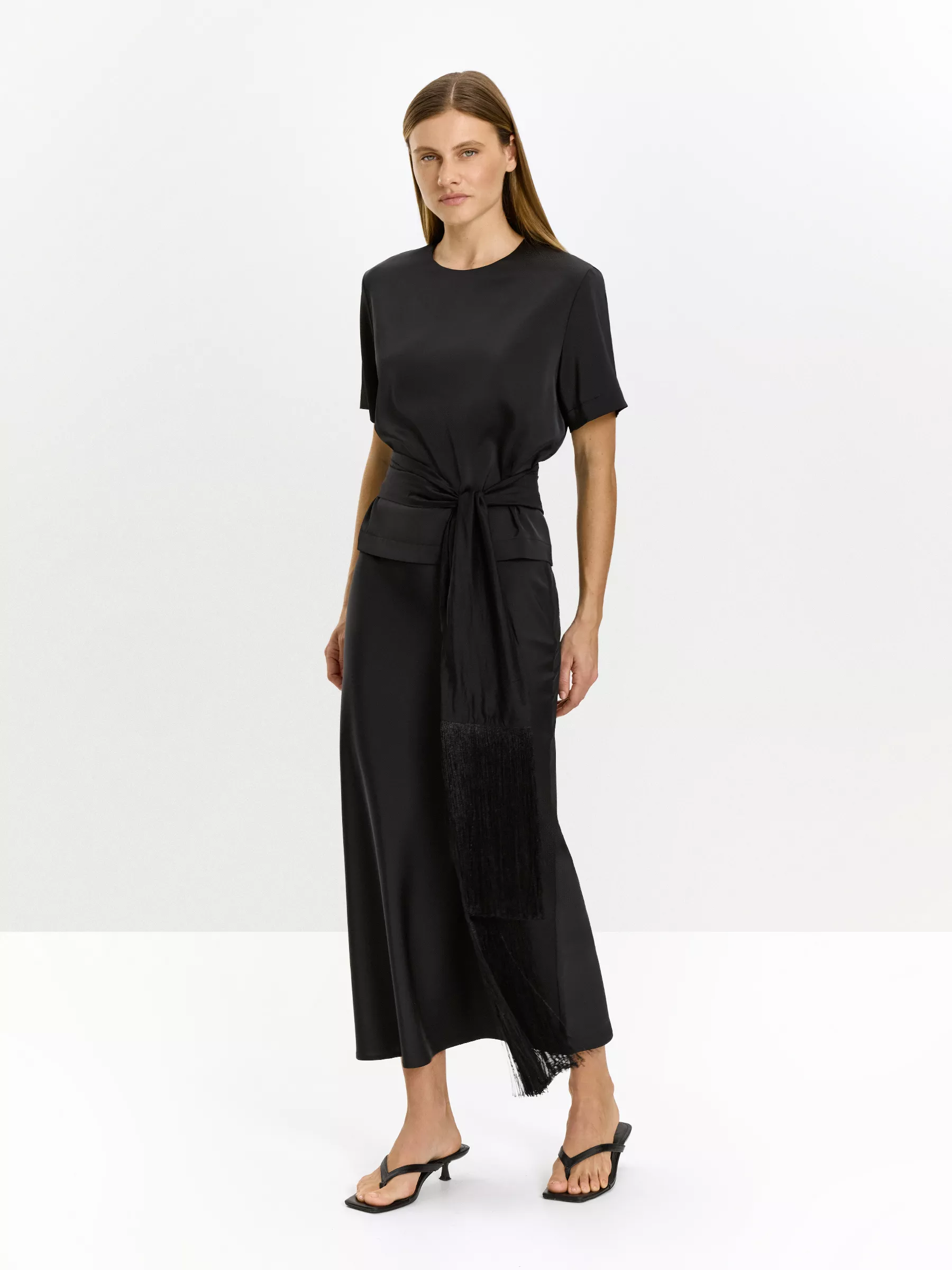 блузка прямого кроя