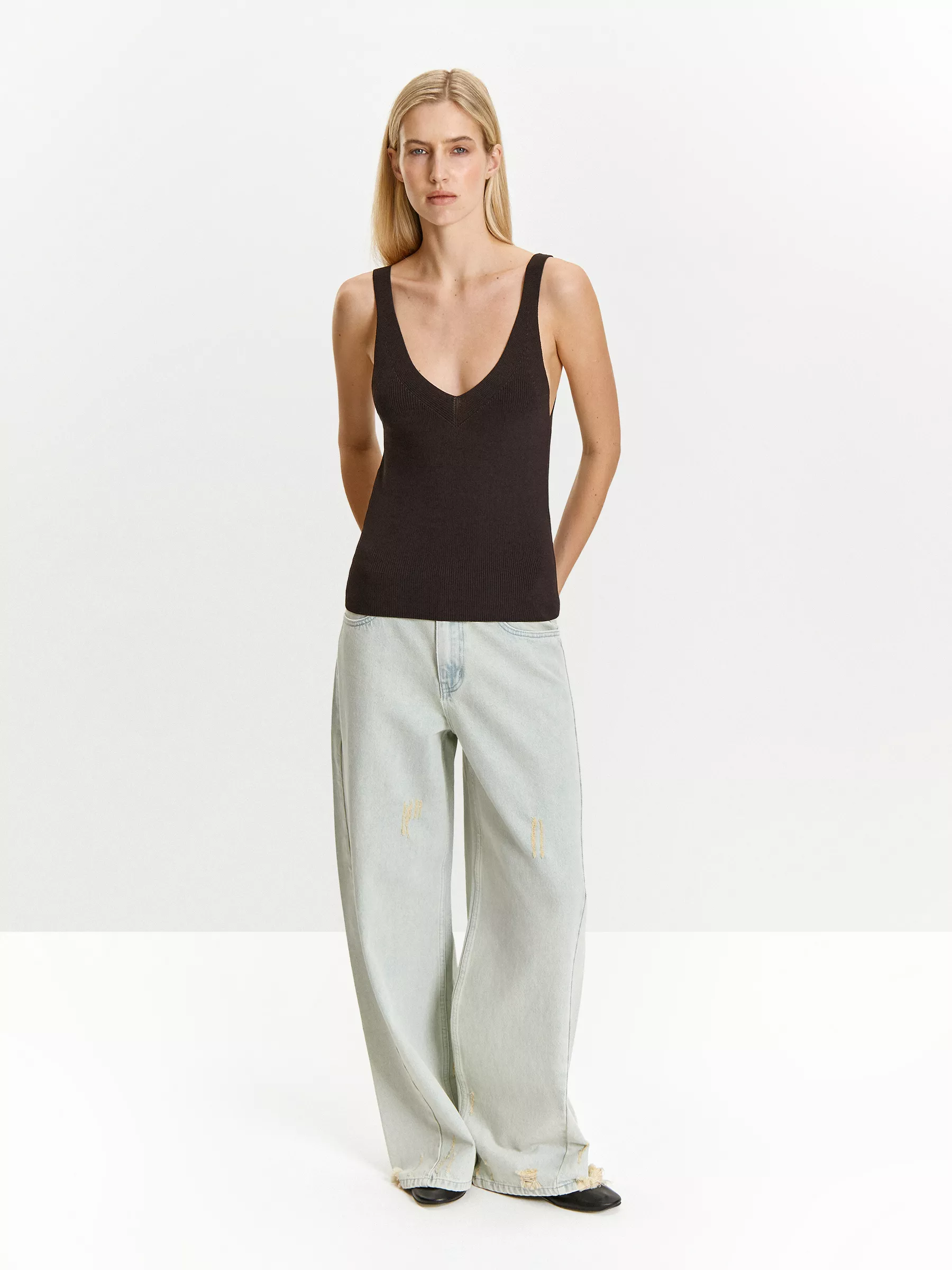 трикотажный топ