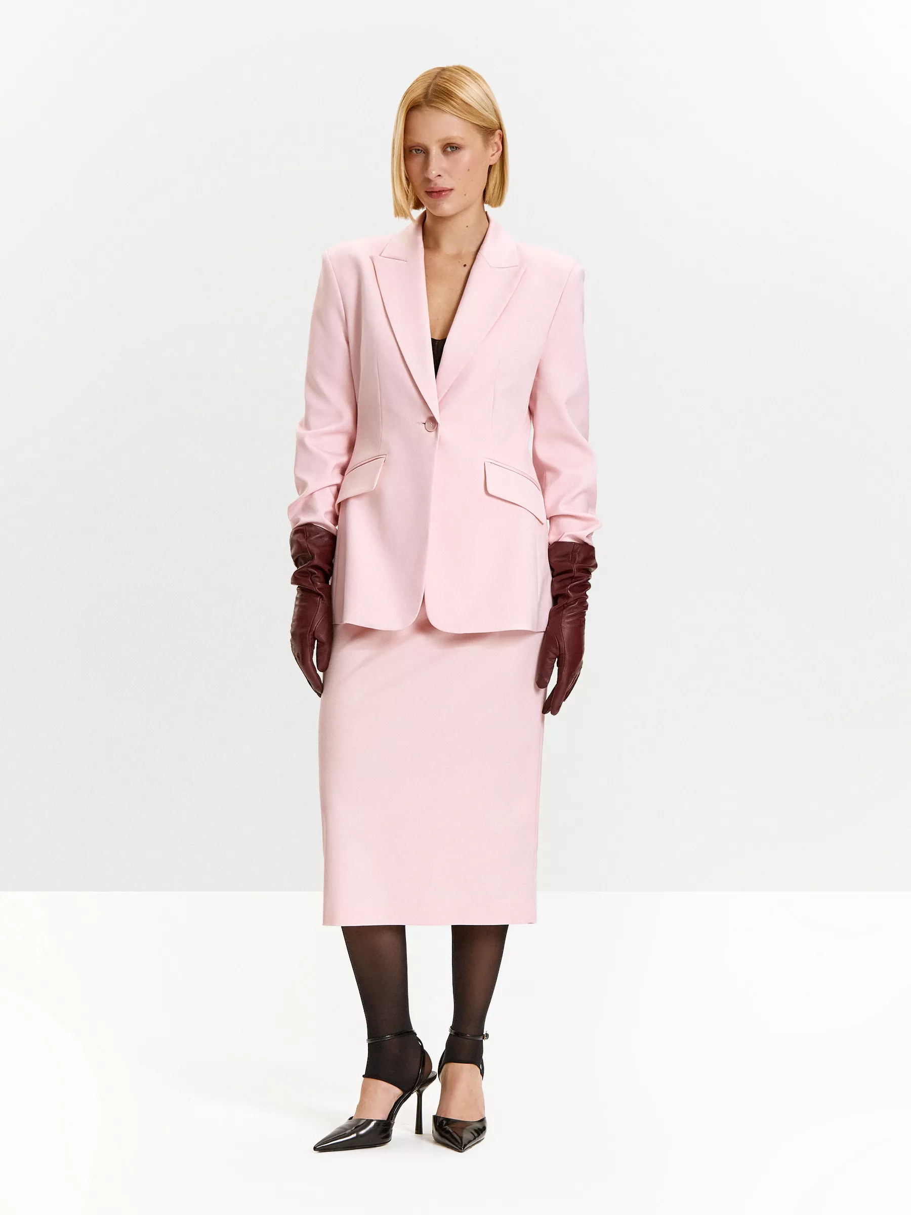 Юбка-карандаш миди из костюмной шерсти