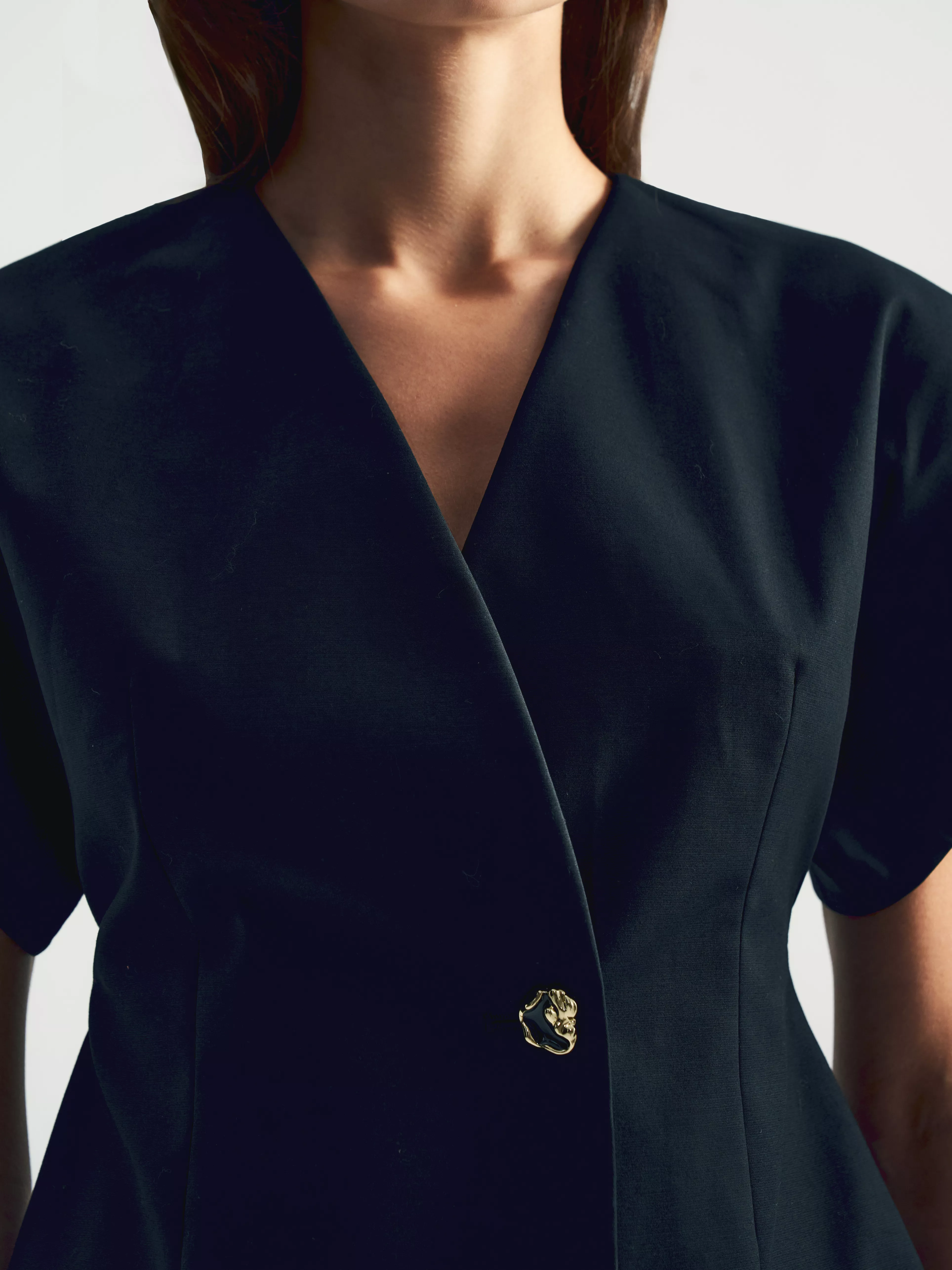 Блуза из костюмной ткани