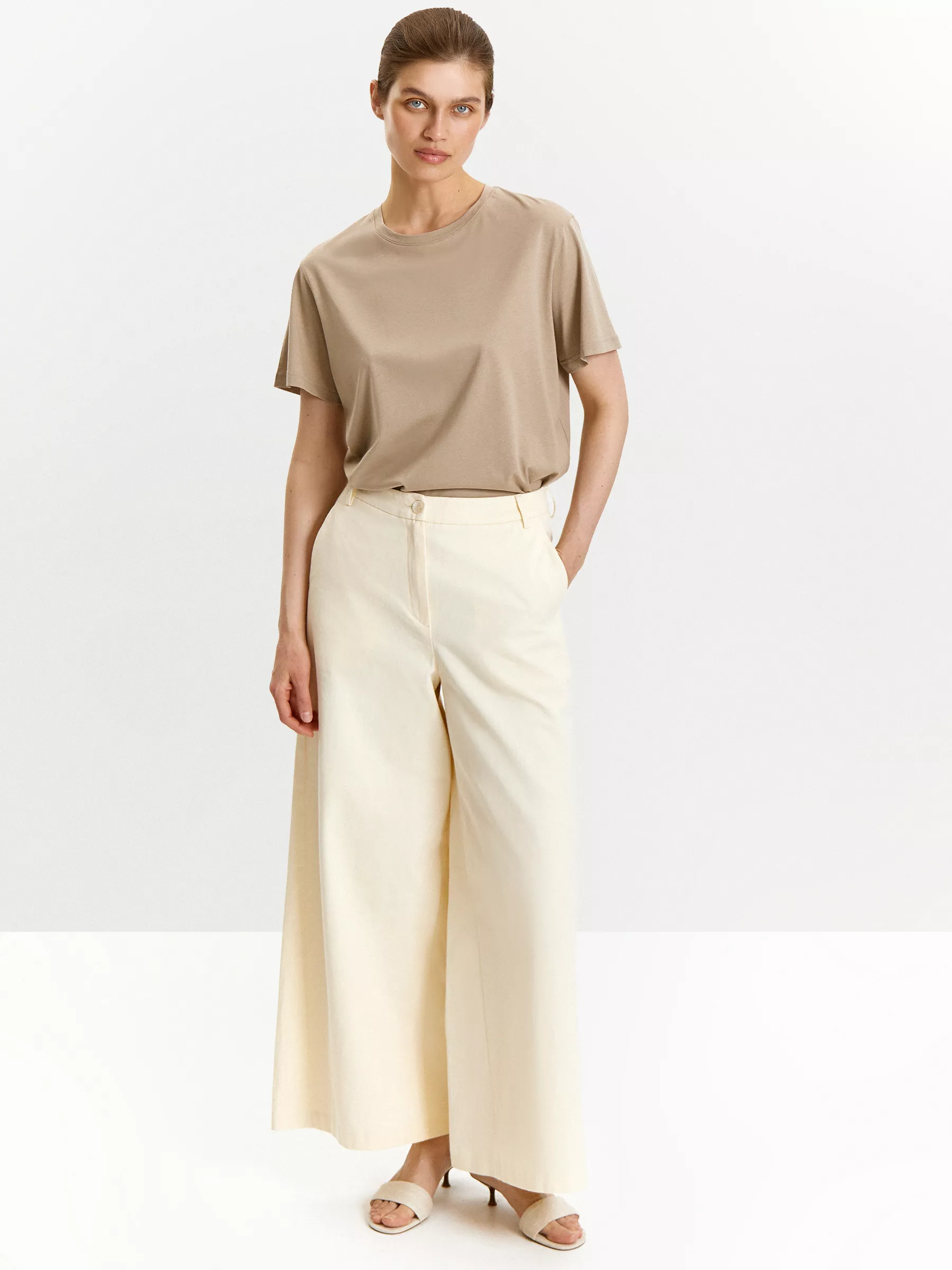 Брюки широкого кроя из 100% хлопка