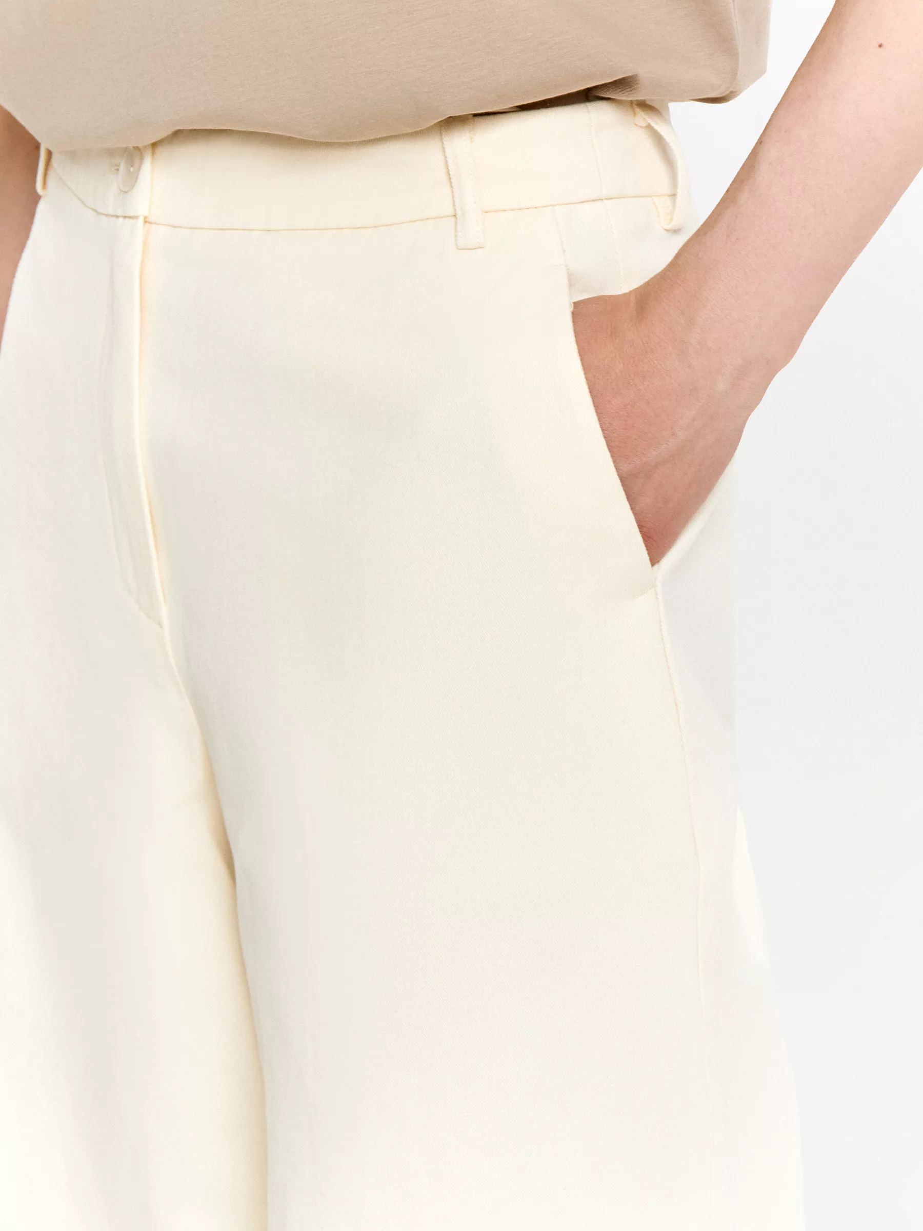 Брюки широкого кроя из 100% хлопка