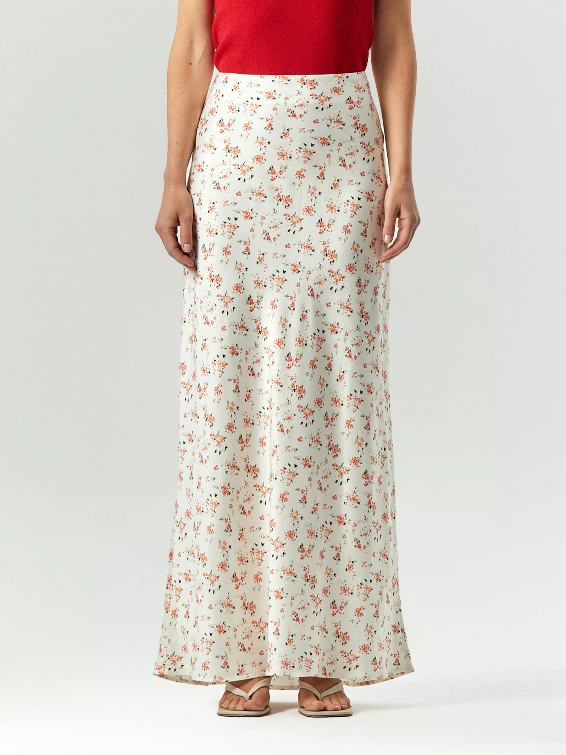 Юбка макси с цветочным принтом из 100% японской вискозы