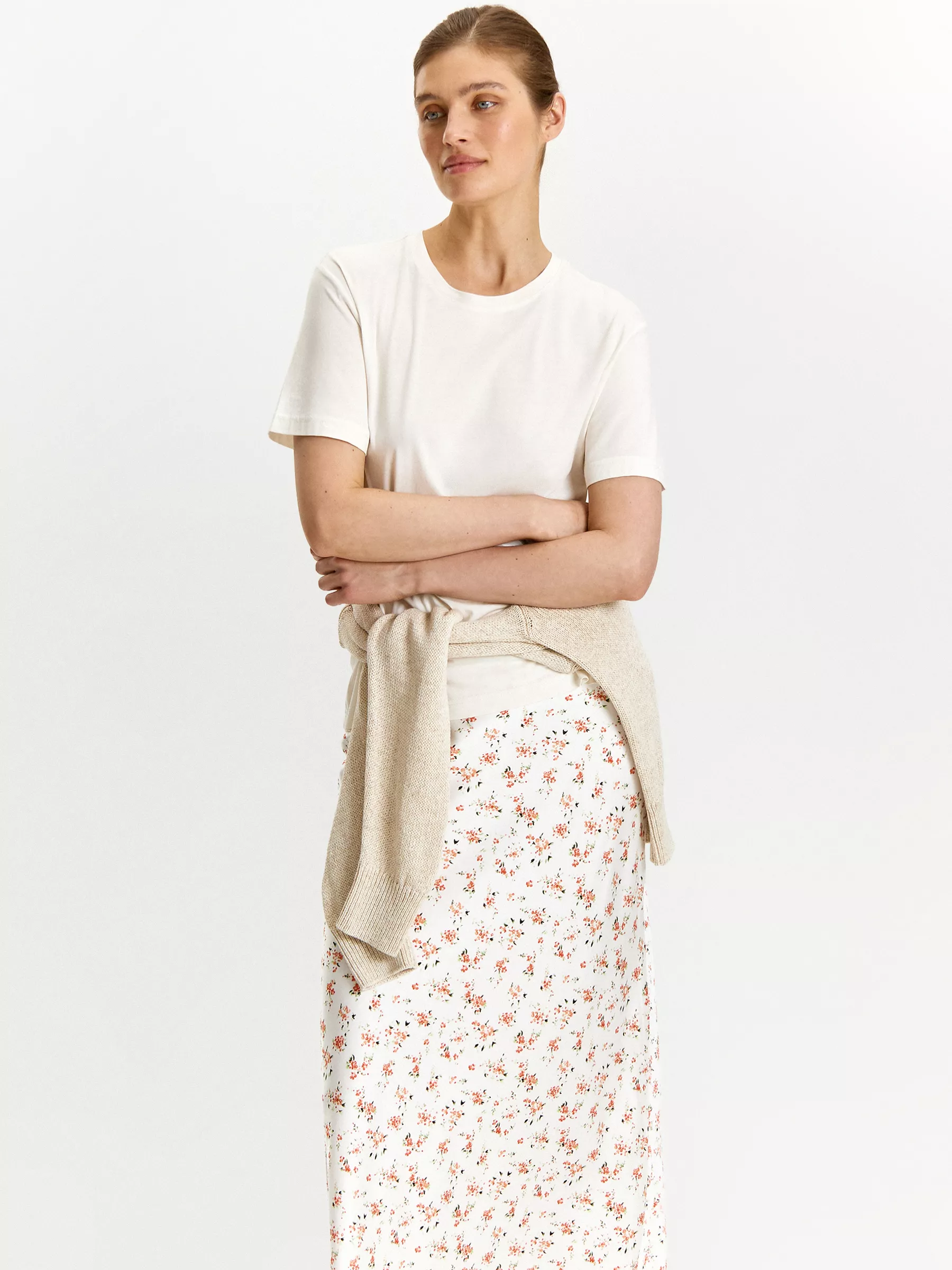 Юбка макси с цветочным принтом из 100% японской вискозы