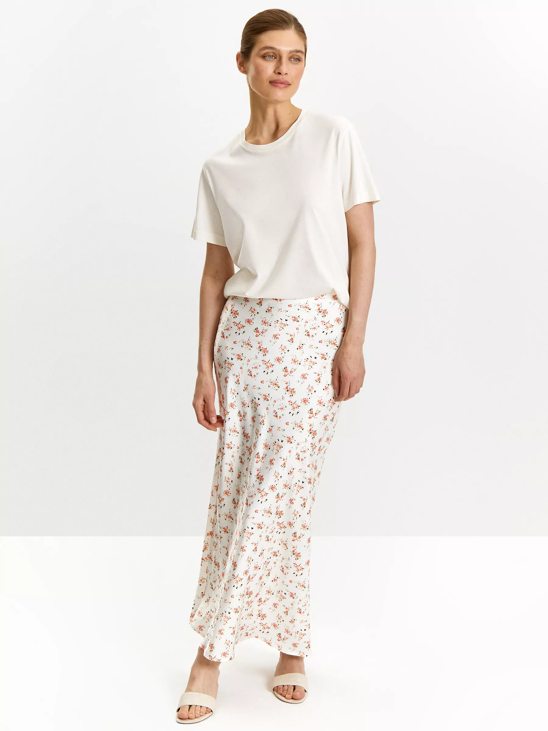 Юбка макси с цветочным принтом из 100% японской вискозы
