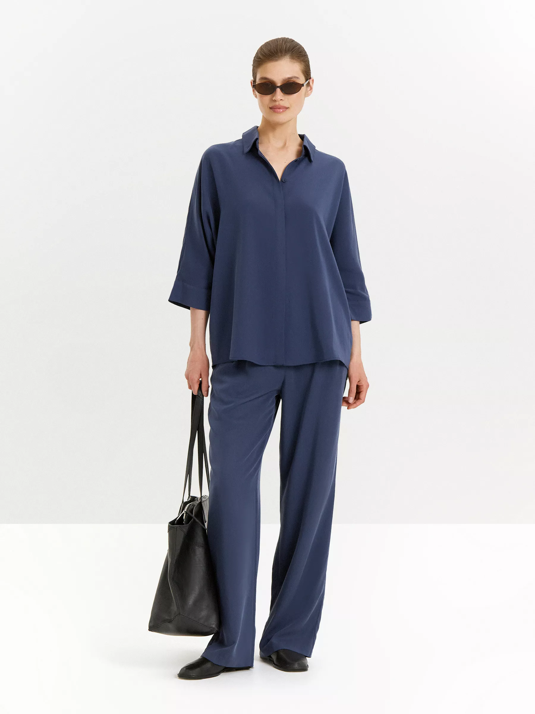 Рубашка с рукавом 3/4 из 100% тенсела