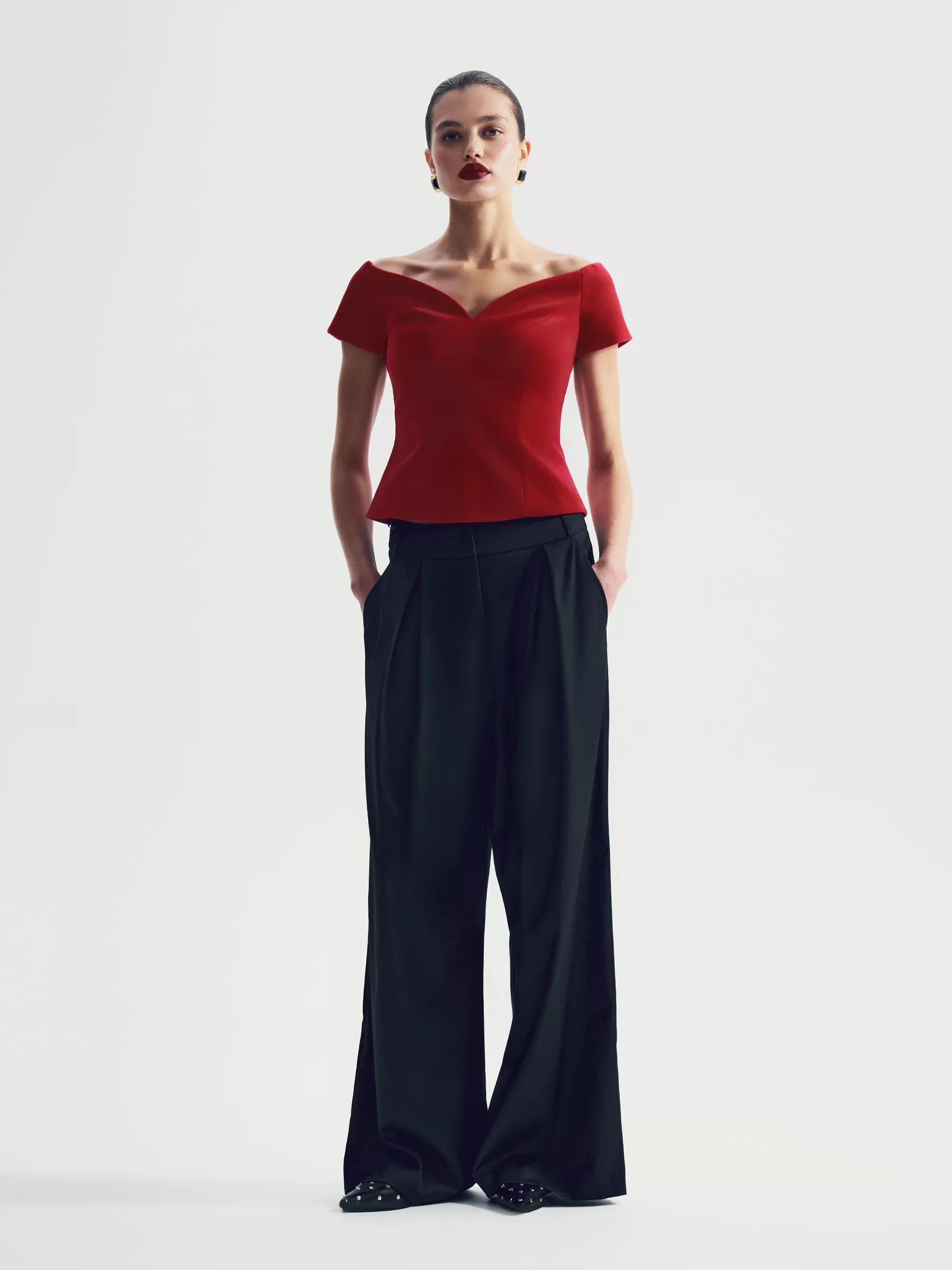 Однотонный топ