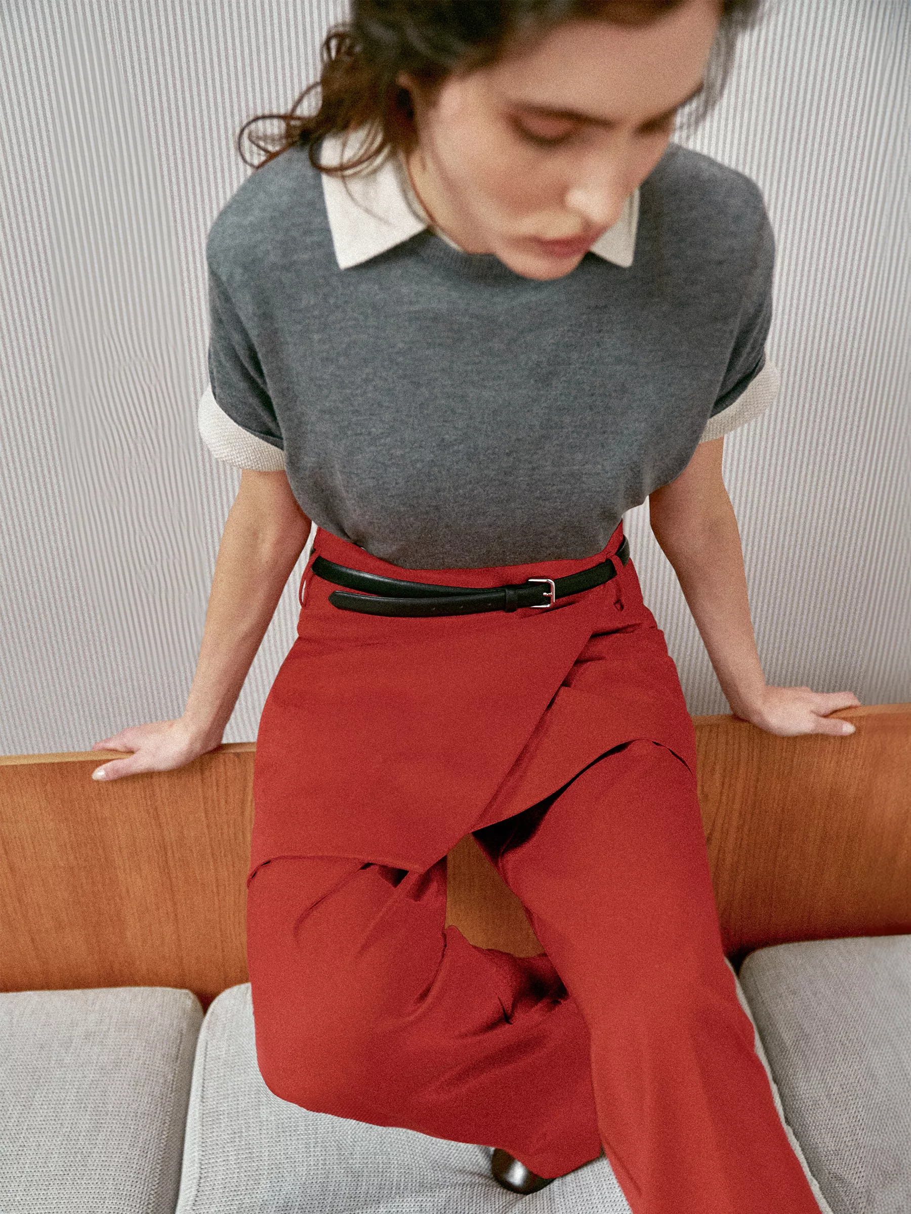 Юбка-мини с поясом