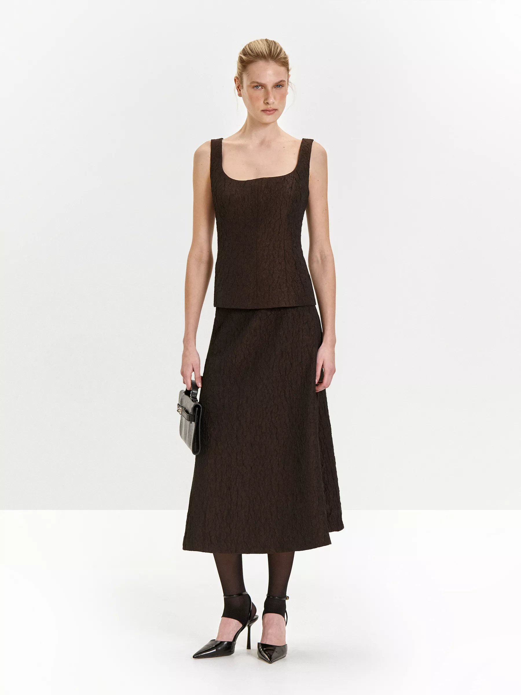 Однотонный топ