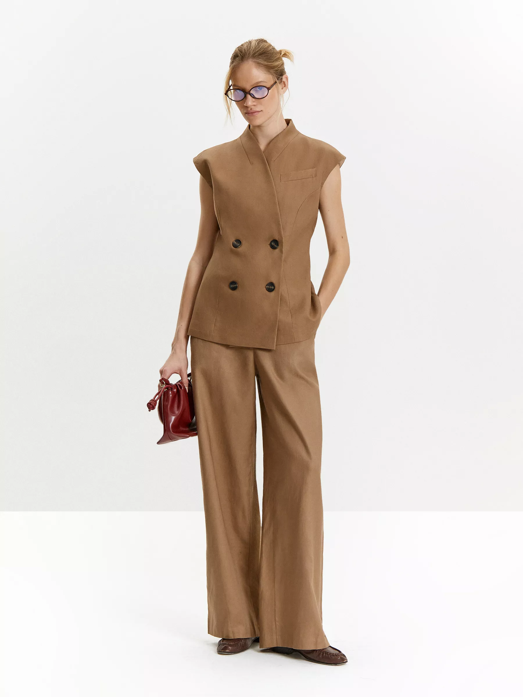 Брюки широкого кроя